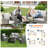 4-Piece All Weather Wicker Patio Conversation Set With Gray Cushions And Glass Table-1549943620
