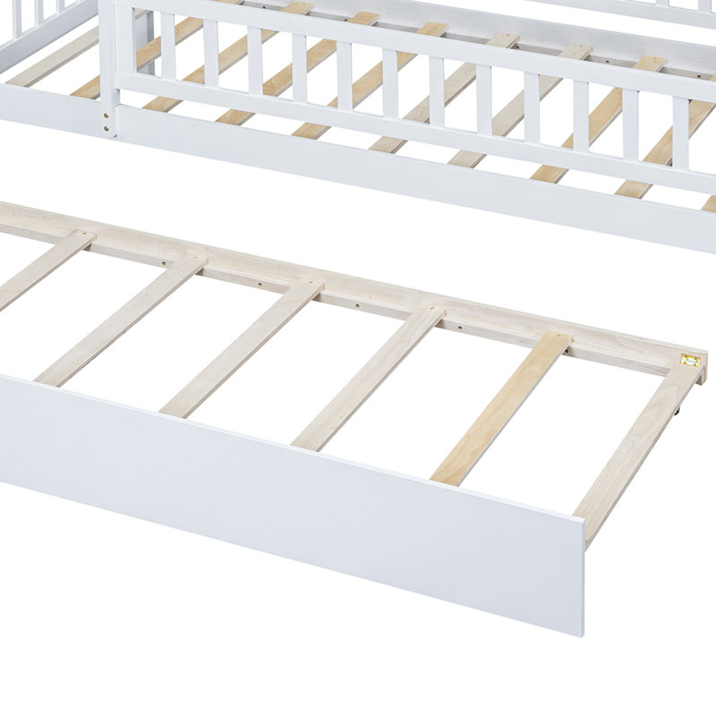 Miesner Kids Twin Daybed with Trundle, White