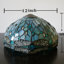Tiffany Lamp Shade Replacement 12X6 Inch Sea Blue Stained Glass Dragonfly Style (Part Not Included)