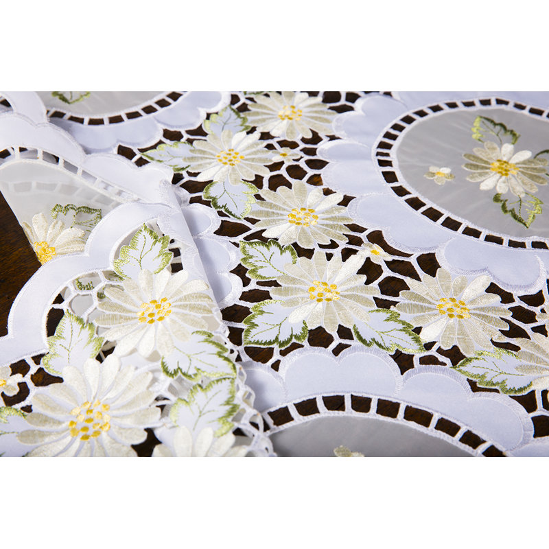 Surmatelas de table nappe brodé Sherell