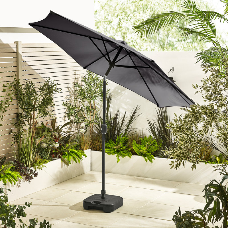 Celalettin 270cm Cantilever Parasol with Crank Lift , Counter Weights Included, Grey