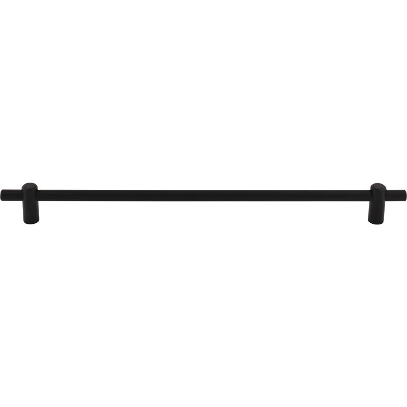 Dempsey Bar Pull, Flat Black, 12" Center To Center