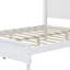 Structure de lit plateforme, lit plateforme de style rétro avec support en lattes de bois-1859241486