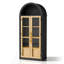 Armoire de rangement arquée de 71 po de hauteur avec portes en verre, tiroir et poignées en métal, vitrine rétro moderne pour le salon, la cuisine ou la chambre à coucher-120746645
