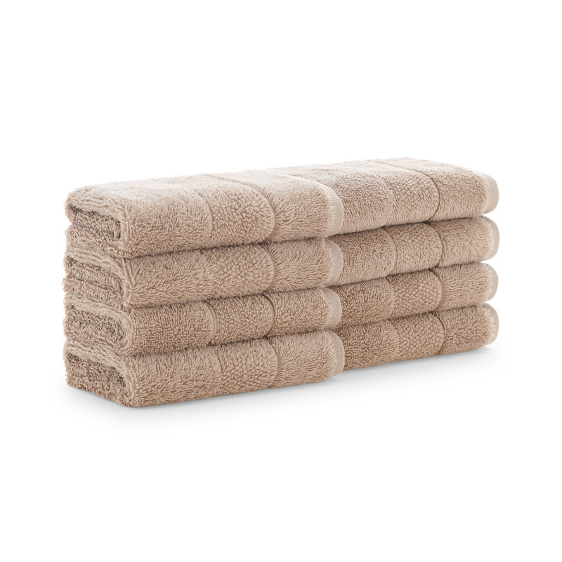Teyvione Turkish Cotton Washcloths (Pack of 8), Hummus