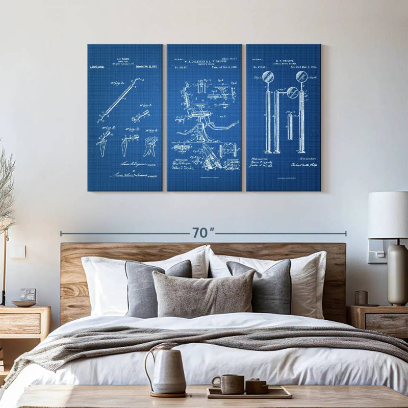 Impression sur toile de plusieurs pièces, H 57 po x l 36 po x P 1,25 po