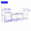Banc de rangement en bois avec coussin, 2 tiroirs, compartiments rabattables et tablettes ouvertes réglables-2086005239