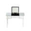 Console à miroir en verre avec motif en damier et incrustation de losanges. Pratique pour la routine beauté du matin. Miroir caché de bureau Great Polyvalent, différent