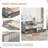 Full Size Espresso Solid Pine Wood Daybed with 2 Storage Drawers - Space-Saving Sleeper Sofa-736755362-736657369