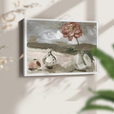 Vase of Pink Flowers IV -Framed Print - Restickable