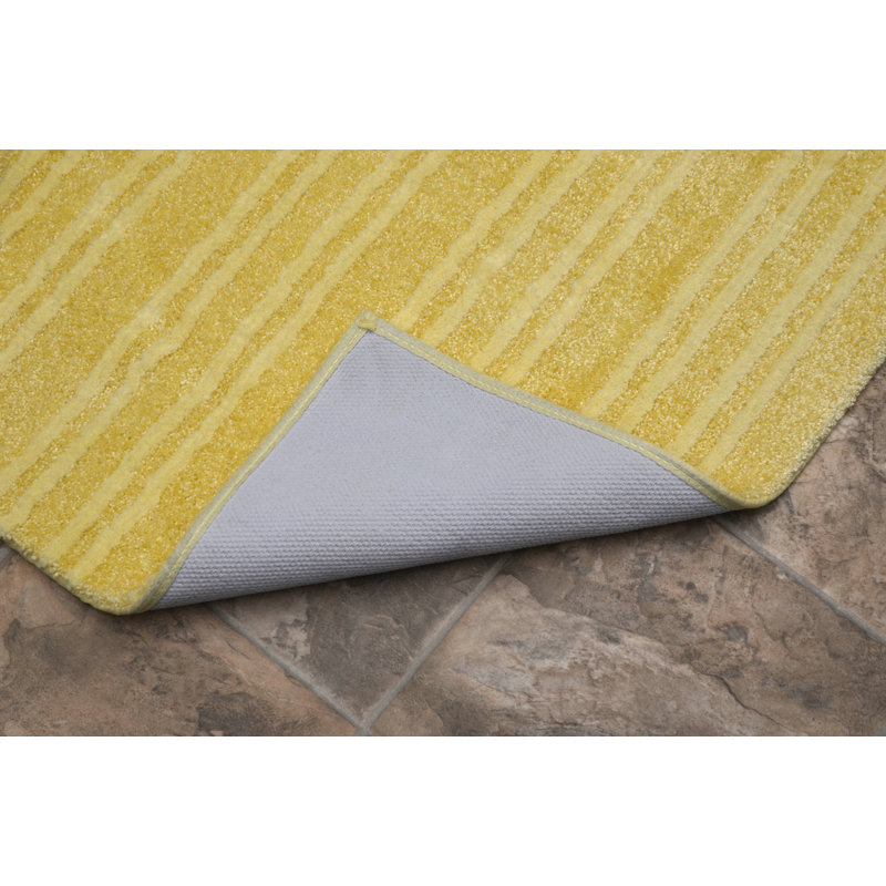 Seabrook Nylon Non-Slip Bath Rug, Rubber Ducky Yellow