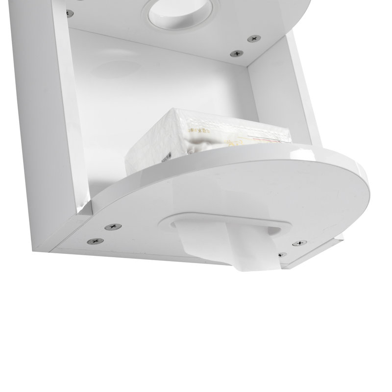 Bathroom Wall-Mounted Storage Rack, Float Mounting Design,(KD-Packing), Glossy White