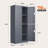 71" Metal Storage Cabinet, Garage Storage Organizer with Locking Doors and Adjustable Shelves for Workshop Office-402733070
