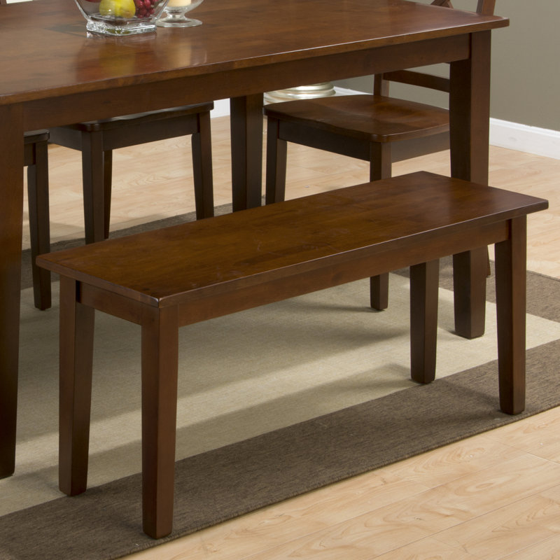 Solid Wood Bench, Caramel