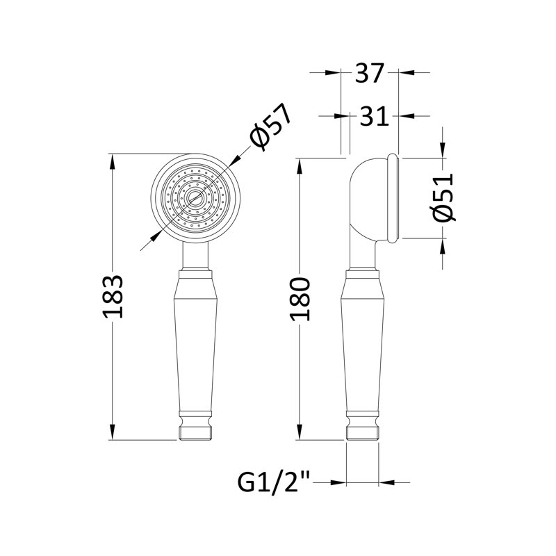 Topaz Handheld Shower Head