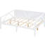 Lit de jour blanc avec pieds en pin pour une stabilité et une conception polyvalente, teinte élégante, 79,5 po x 57,1 po, 34,7 po-1067431558-1067431609