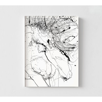 Abstrait, cheval, ligne, Ranch Inspo, art mural, tête de cheval sauvage, affiche, art mural Bronco