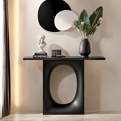 Italian Minimalist Black Console Table
