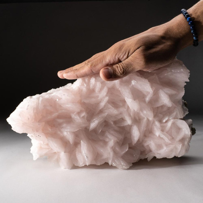 Polished Manganoan Calcite Cluster