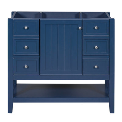 Meuble-lavabo 36 po sans lavabo, base d'armoire seulement, une armoire et trois tiroirs