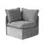 Fauteuil d'appoint modulaire à un bras avec structure en fer léger et housse-132447490