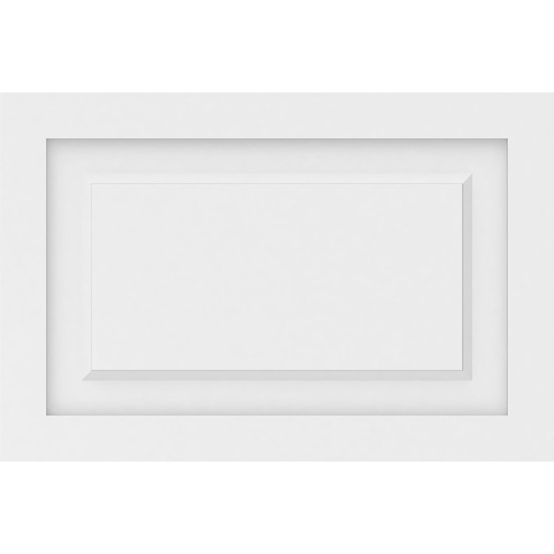 Panneau mural Harrison 3D en blanc, H 16 po x l 24 po x P 0,63 po
