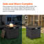 Table carrée pour foyer au gaz propane de 30 po Carolina, foyer en osier toutes saisons 55 000 BTU pour terrasse-916272553