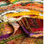 Couverture en patchwork de soie Kantha