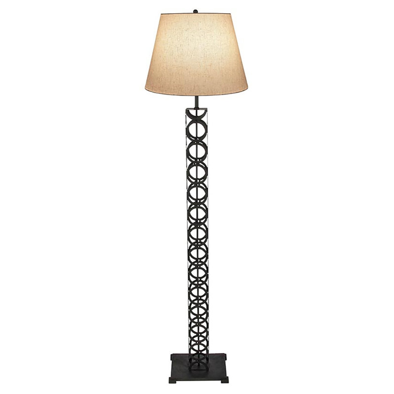 Lampe sur pied 72 po Ringlet, Noir antique