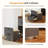 Compact Vanity Desk With Flip-up Led Mirror, Glass Drawer, And Hidden Stool Storage-54536239