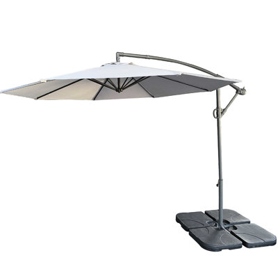 10ft Outdoor Market Umbrella Gray - Construction Materials For Long-lasting Use Frame, Ensures Outdoors