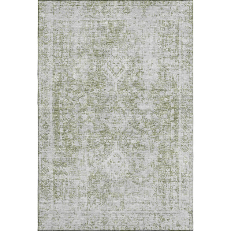 Premium Machine Washable Larock AMF1229 Global Rug