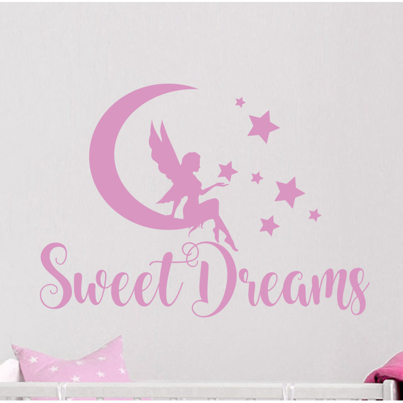 Décalcomanie murale lune rêves, Lilas