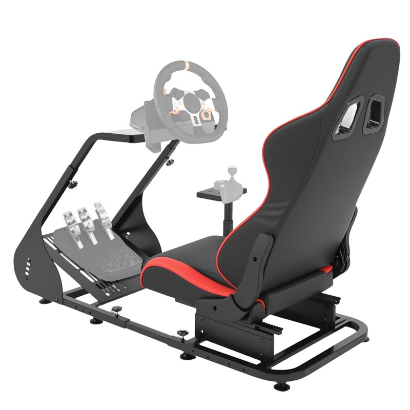 Racing Wheel Stand,Foldable Racing Simulator Cockpit for g923/g920/g29, Steering Wheel Stand & Foot Pedal Angle Adjustable,Sim Racing Cockpit