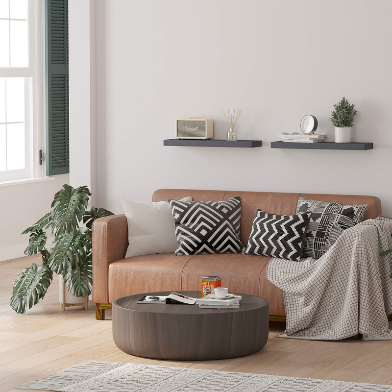 Beira 2 Piece Floating Shelf, Dark Gray