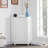 White Bathroom Cabinet Triangle Corner Storage Cabinet With Adjustable Shelf Modern Style MDF Board (Old SKU:WF291477AAK)-1703559789