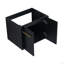 Meuble-lavabo mural 24 po avec lavabo, lavabo en résine à rebords épais, ensemble KD