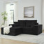 Boneless L-Shaped Sofa with Removable Ottoman, Deep Seat and Throw Pillows-991435821