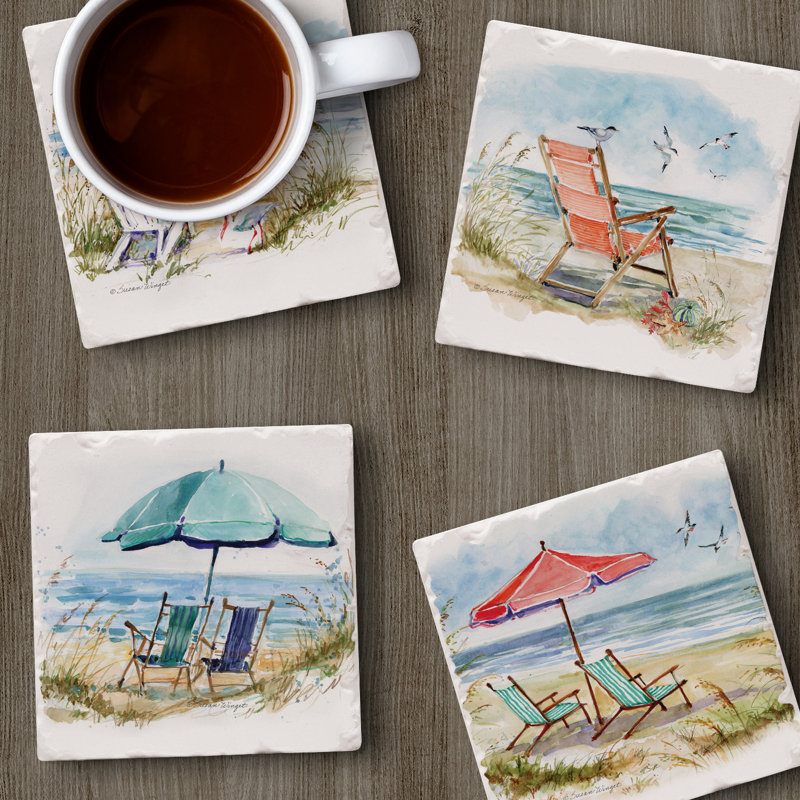 Ensemble de 4 sous-verres Coastal Moments