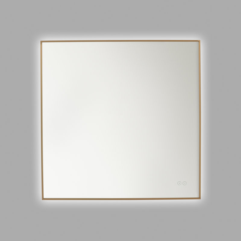 Cadre Square Mirror 30x30 from Generation Lighting , 30" x 30", Satin Brass