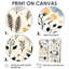 Art mural en toile monochrome botanique - bohémien et éclectique 2 pièces-1474562584-1474562585-1474562587