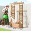 Outsunny Garden Planter with Trellis, Natural-1897594211