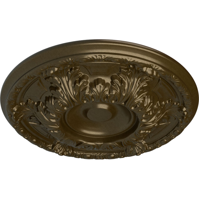 Médaillon de plafond H 2 1/2 po x l 23 3/8 po x P 2 1/2 po Granada, Laiton, H 19 po x l 19 po x P 2,5 po