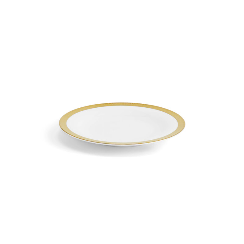 Smith Handmade Porcelain Appetizer Plate, Gold