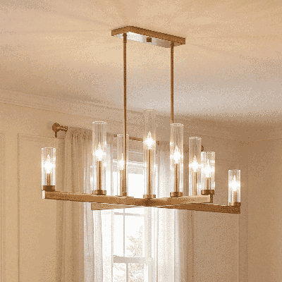 Lustre 9 lumières en laiton chaud Savina House Carina
