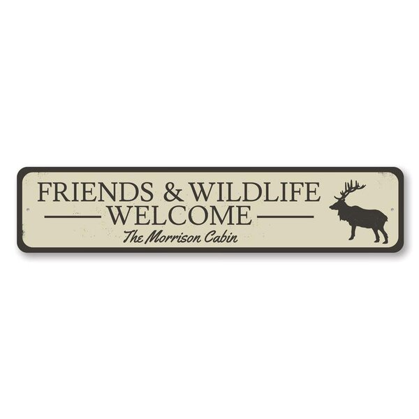 Lizton Sign Shop, Inc Friends & Wildlife Welcome Aluminum Sign 