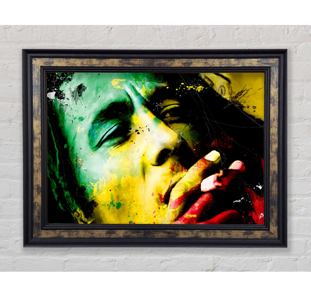 Bob Marley Colours - Bilderrahmen Kunstdrucke