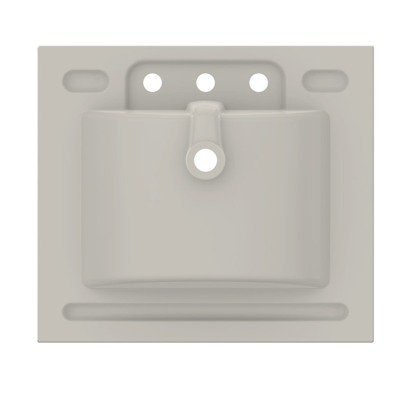25" Ceramic Top 3 cm thick White, 8" Centers