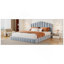 Tête de lit tapissier en velours pour lit de grand lit, sans sommier tapissier, bleu clair