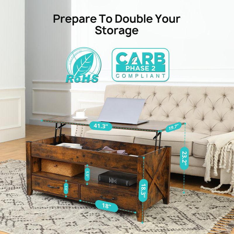 Nerbone Coffee Table, Rustic Brown